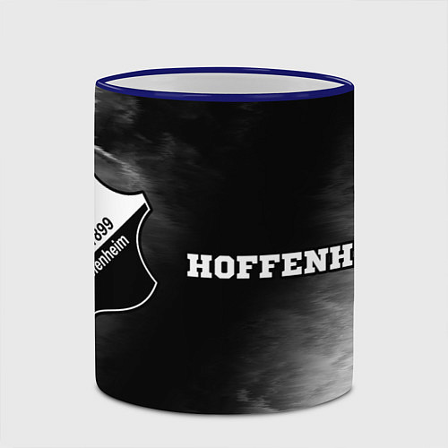 Кружка цветная Hoffenheim sport на темном фоне по-горизонтали / 3D-Синий кант – фото 2
