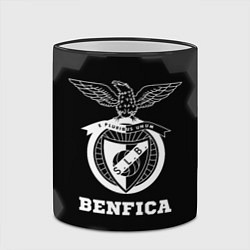 Кружка 3D Benfica sport на темном фоне, цвет: 3D-черный кант — фото 2