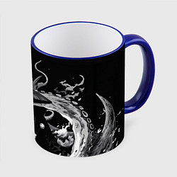 Кружка цветная Воин призрак-самурай и монстр со щупальцами