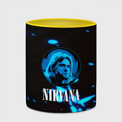 Кружка 3D Nirvana рок бенд краски, цвет: 3D-белый + желтый — фото 2