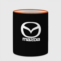 Кружка 3D Mazda logo white, цвет: 3D-оранжевый кант — фото 2