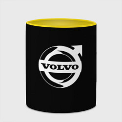 Кружка 3D Volvo white logo, цвет: 3D-белый + желтый — фото 2