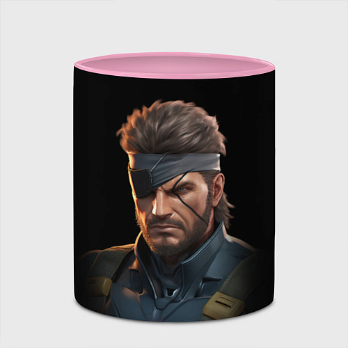 Кружка цветная Веном Снейк из игры Metal gear / 3D-Белый + розовый – фото 2