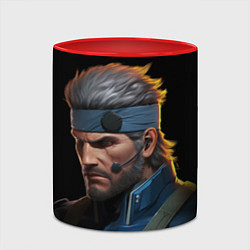 Кружка 3D Веном Снейк из игры Metal gear, цвет: 3D-белый + красный — фото 2