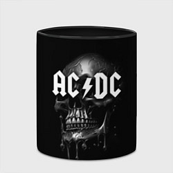 Кружка 3D AC DC - большой череп с подтеками, цвет: 3D-белый + черный — фото 2