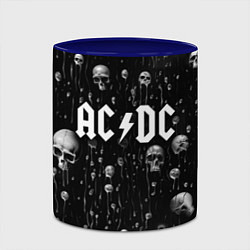 Кружка 3D AC DC - черепа с подтеками, цвет: 3D-белый + синий — фото 2