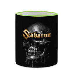 Кружка 3D Sabaton - rock group, цвет: 3D-светло-зеленый кант — фото 2