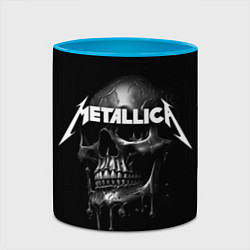 Кружка 3D Metallica - rock group, цвет: 3D-белый + небесно-голубой — фото 2