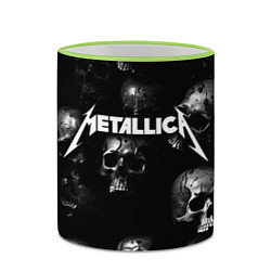 Кружка 3D Metallica - logo rock group, цвет: 3D-светло-зеленый кант — фото 2