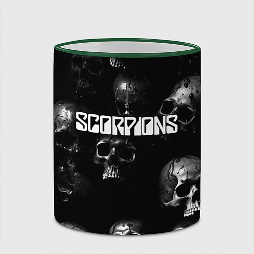 Кружка цветная Scorpions logo rock group / 3D-Зеленый кант – фото 2