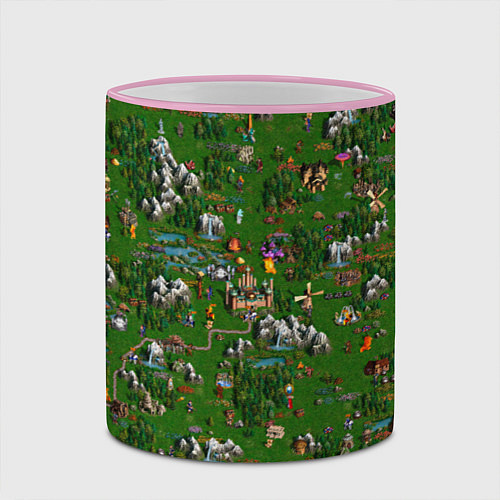 Кружка цветная Герои 3 Карта Сопряжения / 3D-Розовый кант – фото 2