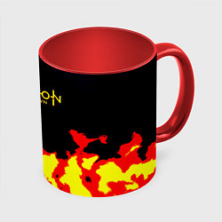 Кружка цветная Horizon zero dawn огненный стиль