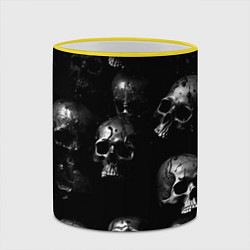 Кружка 3D Черепа с подтеками, цвет: 3D-желтый кант — фото 2