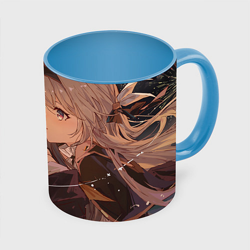 Кружка цветная Honkai Star Rail Firefly Stelle / 3D-Белый + небесно-голубой – фото 1