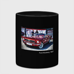 Кружка 3D Ford Mustang кабриолет модель 1967 года, цвет: 3D-белый + черный — фото 2