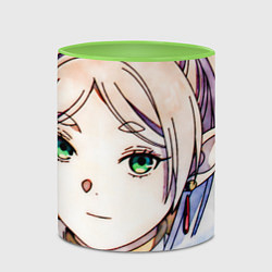 Кружка 3D Frieren Cute, цвет: 3D-белый + светло-зеленый — фото 2