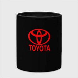 Кружка 3D Toyota red logo, цвет: 3D-белый + черный — фото 2