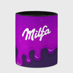 Кружка 3D Милфа фиолетовые капли, цвет: 3D-белый + черный — фото 2