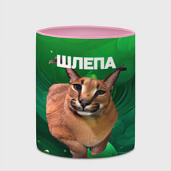 Кружка 3D Довольный кот Шлепа, цвет: 3D-белый + розовый — фото 2
