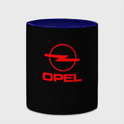 Кружка 3D Opel red logo auto, цвет: 3D-белый + синий — фото 2