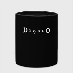 Кружка 3D Diablo logo white, цвет: 3D-белый + черный — фото 2