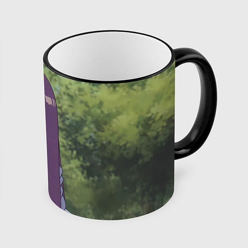 Кружка цветная Милашка Ферн / 3D-Черный кант – фото 1