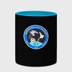 Кружка 3D Nasa astronavt, цвет: 3D-белый + небесно-голубой — фото 2