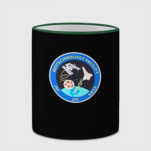 Кружка цветная Nasa astronavt / 3D-Зеленый кант – фото 2