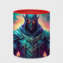Кружка 3D Elden Ring рыцарь в черном, цвет: 3D-белый + красный — фото 2