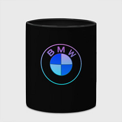 Кружка 3D BMW neon logo, цвет: 3D-белый + черный — фото 2