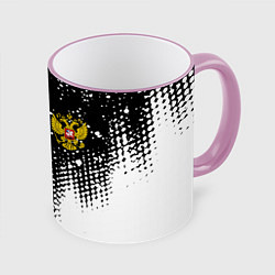 Кружка цветная Герб Росси краски
