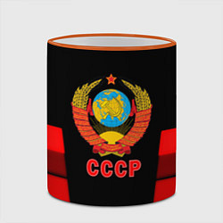 Кружка 3D СССР геометрия красный, цвет: 3D-оранжевый кант — фото 2