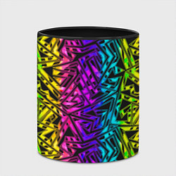 Кружка 3D Абстрактный узор с геометрической концепцией, цвет: 3D-белый + черный — фото 2