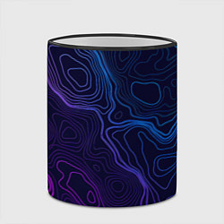Кружка 3D Абстрактная топографическая карта, цвет: 3D-черный кант — фото 2