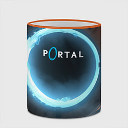 Кружка 3D Portal logo game, цвет: 3D-оранжевый кант — фото 2