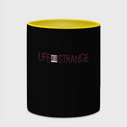 Кружка 3D Life is strange logo, цвет: 3D-белый + желтый — фото 2