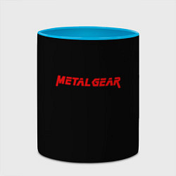 Кружка 3D Metal gear red logo, цвет: 3D-белый + небесно-голубой — фото 2