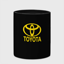 Кружка 3D Toyota yellow, цвет: 3D-белый + черный — фото 2