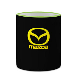 Кружка 3D Mazda yellow, цвет: 3D-светло-зеленый кант — фото 2