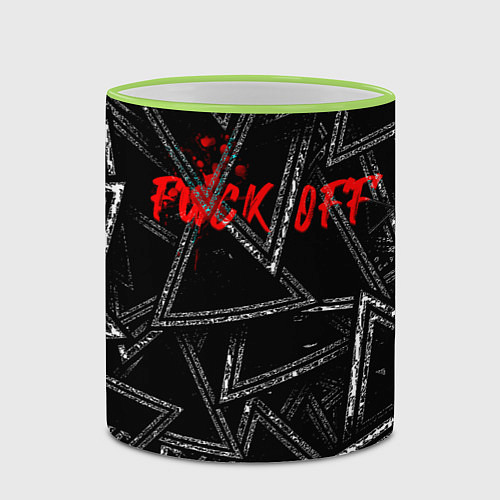 Кружка цветная F*ck off / 3D-Светло-зеленый кант – фото 2
