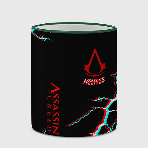 Кружка цветная Assassins Creed strom / 3D-Зеленый кант – фото 2