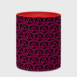 Кружка 3D Linkin park pink logo, цвет: 3D-белый + красный — фото 2