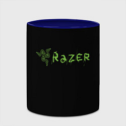 Кружка 3D Razer brend steel, цвет: 3D-белый + синий — фото 2