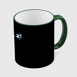 Кружка 3D Portal 2 logo, цвет: 3D-зеленый кант