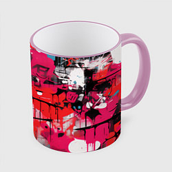 Кружка цветная Красное граффити