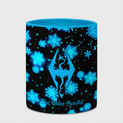 Кружка 3D The Elder Scrolls logo winter, цвет: 3D-белый + небесно-голубой — фото 2
