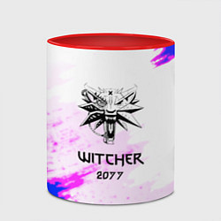 Кружка 3D The Witcher colors neon, цвет: 3D-белый + красный — фото 2