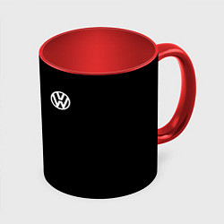 Кружка цветная Volkswagen logo white