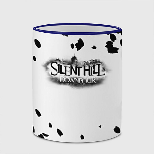 Кружка цветная Silent hill logo downpoor / 3D-Синий кант – фото 2