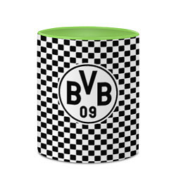 Кружка 3D Borussia клетка текстура, цвет: 3D-белый + светло-зеленый — фото 2